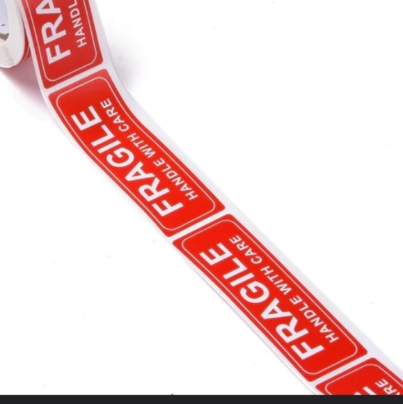 FRAGILE Handle w/Care 100 Count Mailing Shipping Moving Stickers NWT - Picture 3 of 12